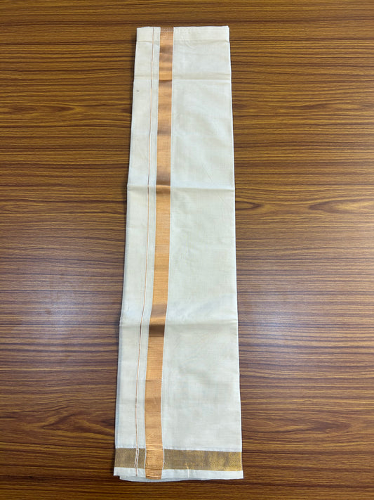 10% DISCOUNT !!! Kaitharikada -Traditional South Indian Kids 100% Pure Cotton Off white VELCRO Mundu Age 8 - 16KK515PMC