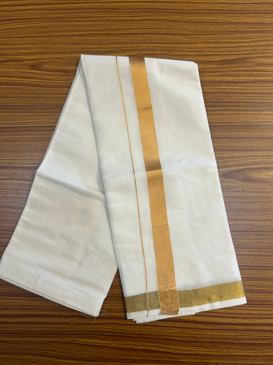 10% DISCOUNT !!! Kaitharikada -Traditional South Indian Kids 100% Pure Cotton Off white VELCRO Mundu Age 9 - 17KK515PMC
