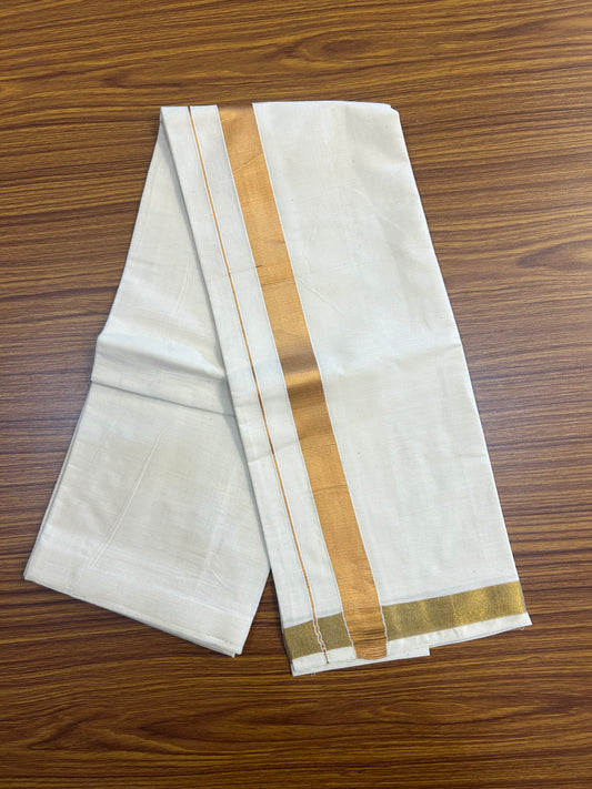 10% DISCOUNT !!! Kaitharikada -Traditional South Indian Kids 100% Pure Cotton Off white VELCRO Mundu Age 10 - 18KK515PMC