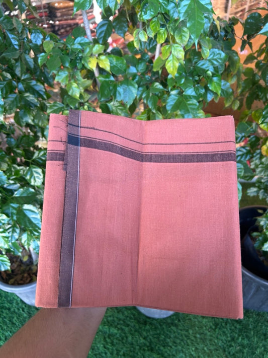 10% Discount ! Kaitharikada Pure Cotton - Kaily / Lungi - (40s) - 0.5 inch Black Shaded Kara with Kavi colour body (2 meter / 4 muzham) - 14 KK8029 GAN