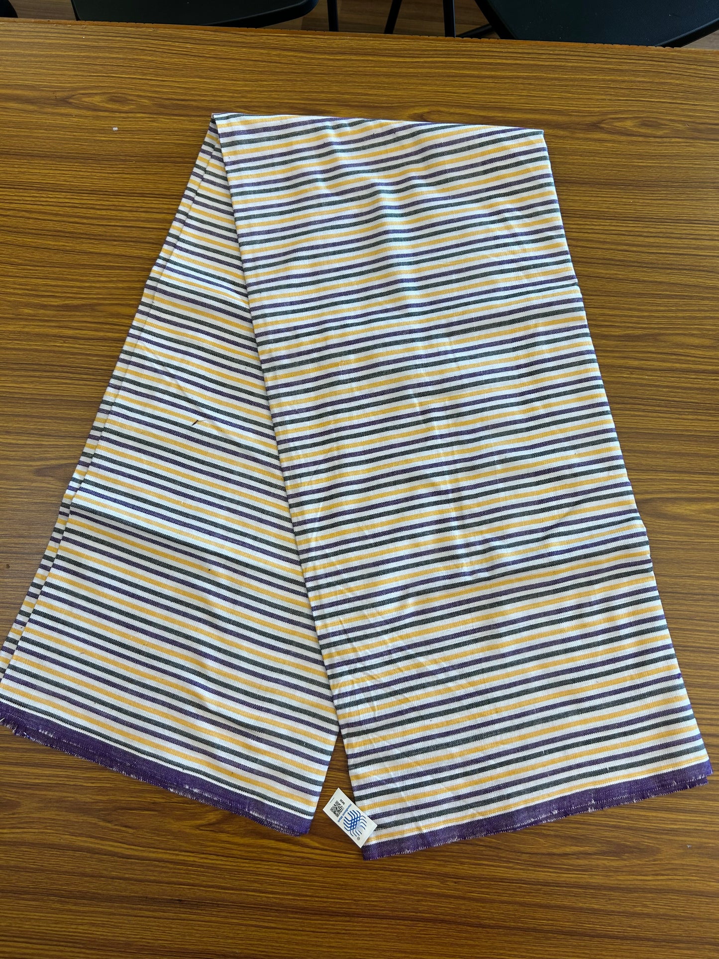 Handloom Bedsheet -  Pure Cotton - 10% Discount !! Kaitharikada - Multi Colour Striped Body - 2 KK3000 KAL