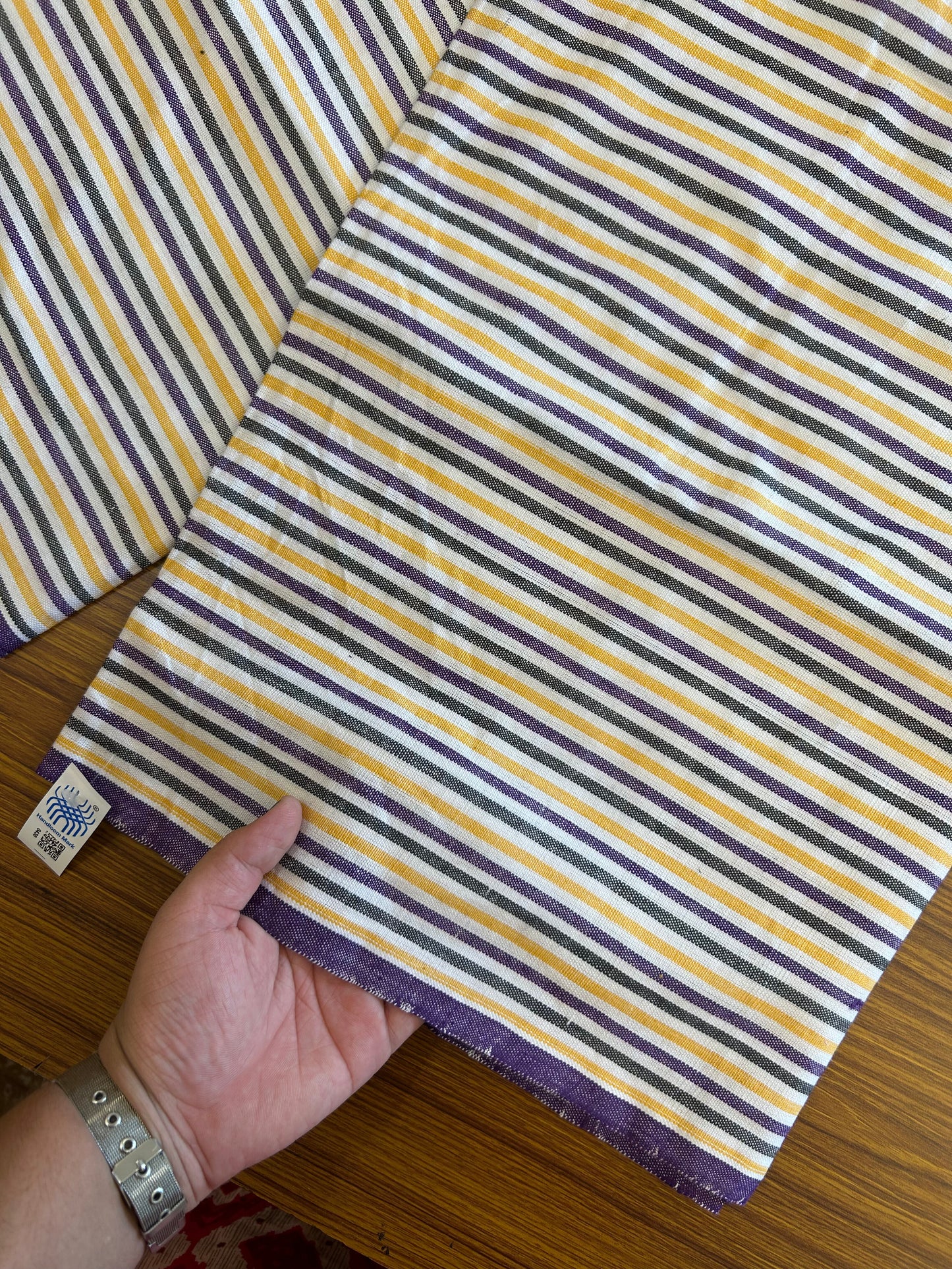 Handloom Bedsheet -  Pure Cotton - 10% Discount !! Kaitharikada - Multi Colour Striped Body - 2 KK3000 KAL