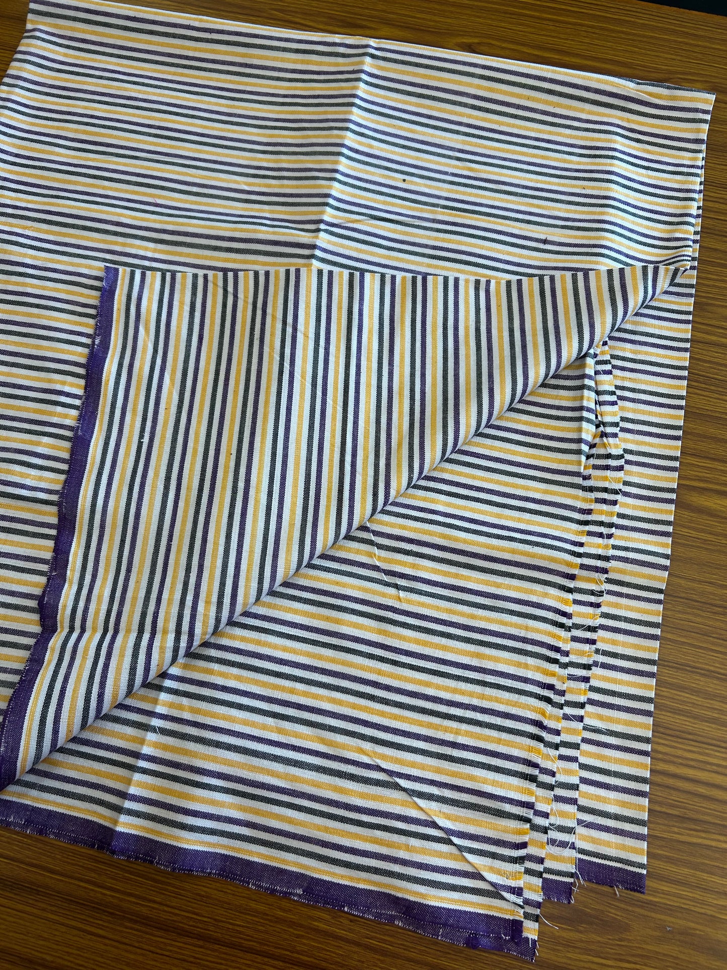 Handloom Bedsheet -  Pure Cotton - 10% Discount !! Kaitharikada - Multi Colour Striped Body - 2 KK3000 KAL