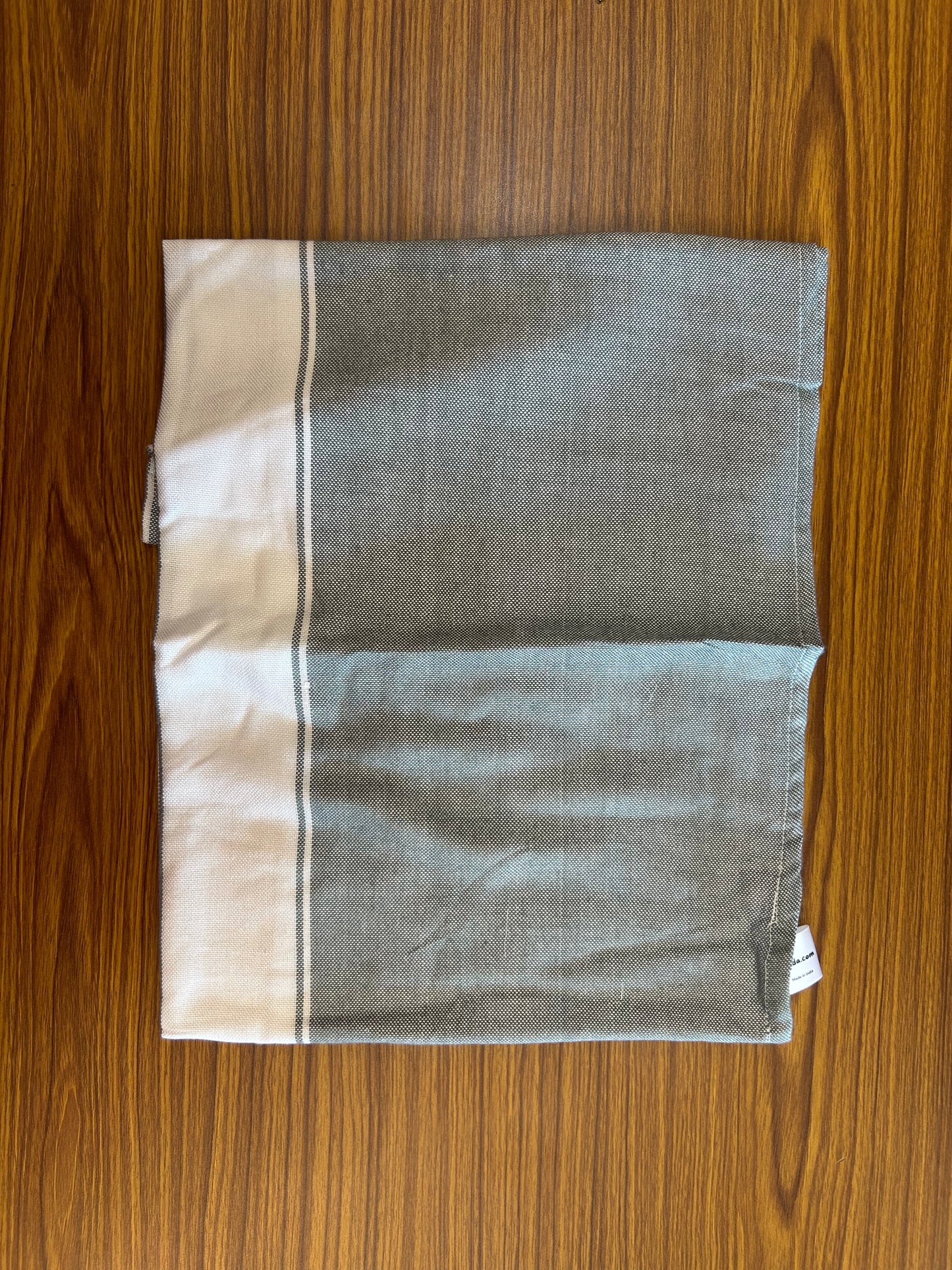 Bamboo Towel - Kaitharikada - 161 X 79 cm - 2.75 inch Border Pure Bamboo - White Striped Border with Green Colour Body -  6 KK51201 MR
