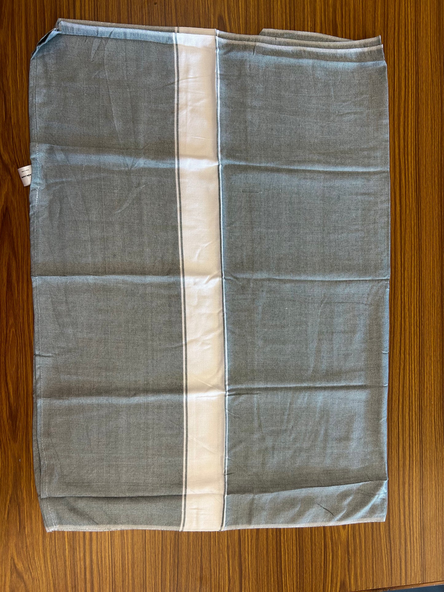Bamboo Towel - Kaitharikada - 161 X 79 cm - 2.75 inch Border Pure Bamboo - White Striped Border with Green Colour Body -  6 KK51201 MR