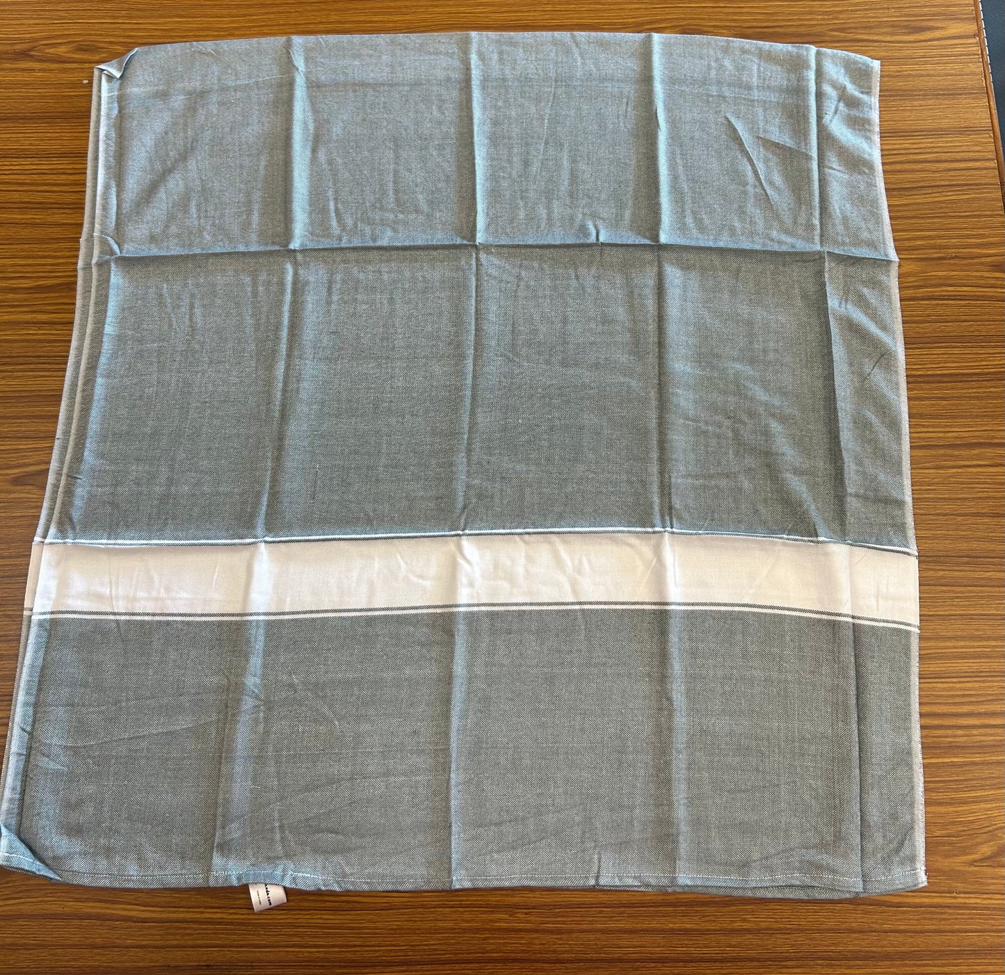 Bamboo Towel - Kaitharikada - 161 X 79 cm - 2.75 inch Border Pure Bamboo - White Striped Border with Green Colour Body -  6 KK51201 MR