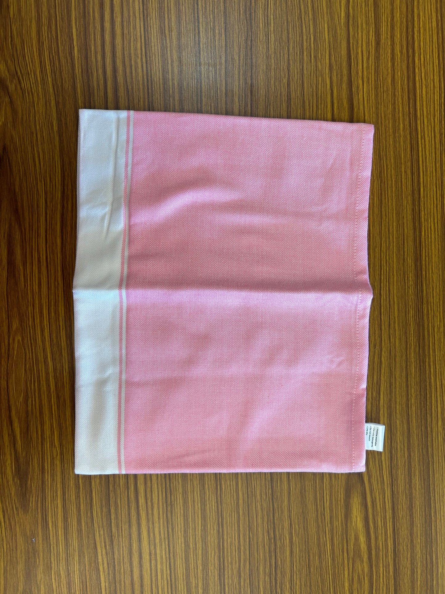 Bamboo Towel - Kaitharikada - 2.75 inch  Pure Bamboo - White Striped Border with Rose Pink Colour Body - 1.61 X 79 cm - 7 KK51201 MR