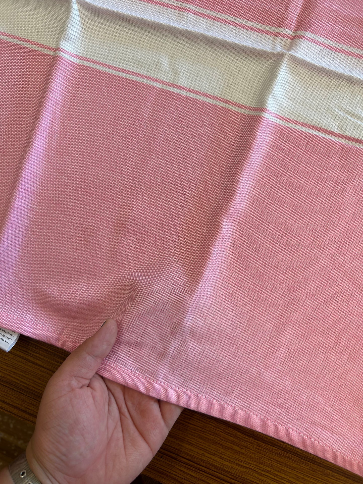 Bamboo Towel - Kaitharikada - 2.75 inch  Pure Bamboo - White Striped Border with Rose Pink Colour Body - 1.61 X 79 cm - 7 KK51201 MR