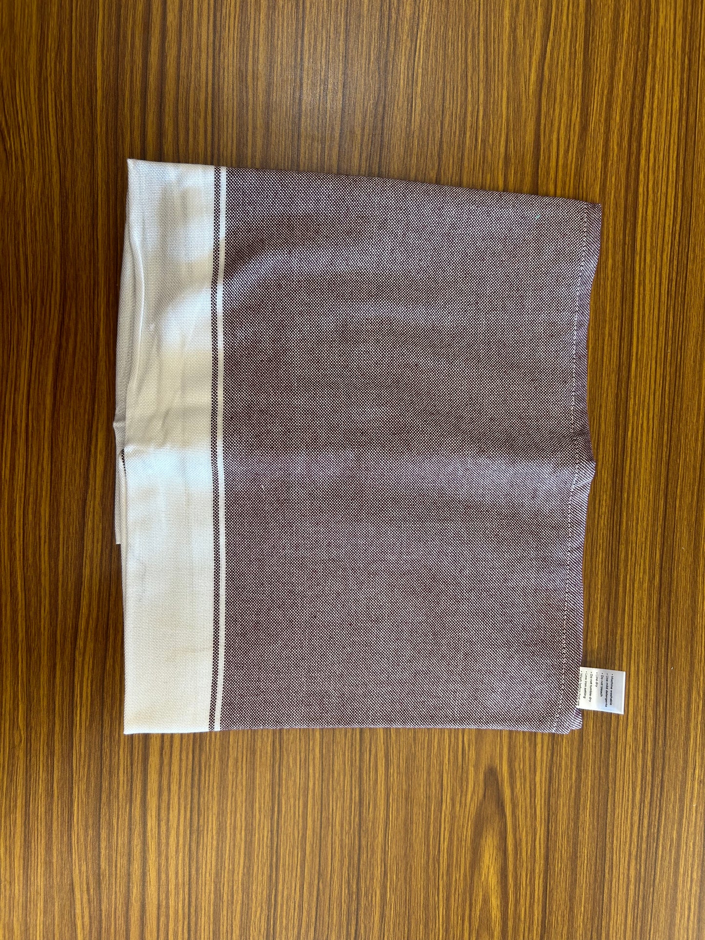 Bamboo Towel - Kaitharikada - 2.75 inch  Pure Bamboo - White Striped Border with Dark Maroon Colour Body - 1.61 X 79 cm - 8 KK51201 MR