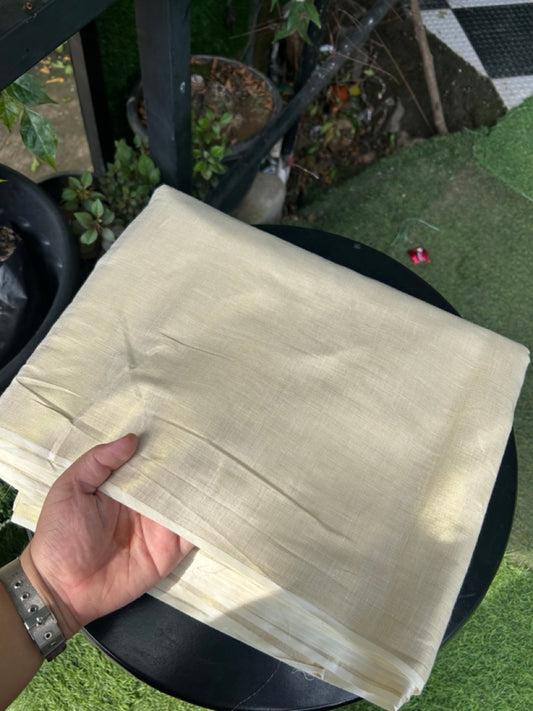 Shirt Material Kaitharikada -  Tissue Cotton (72x80) - Light Kasav Tissue Shirt Material - 2.25x1.20(m) (₹ 279 Per meter) Cut Piece - 1 KK7010 GAN