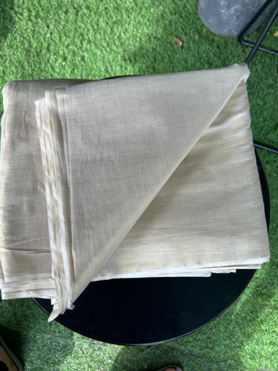 Shirt Material Kaitharikada -  Tissue Cotton (72x80) - Light Kasav Tissue Shirt Material - 2.25x1.20(m) (₹ 279 Per meter) Cut Piece - 1 KK7010 GAN