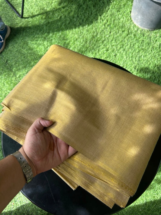 Shirt Material Kaitharikada -  Tissue Cotton (72x80) - Dark Kasav Tissue Shirt Material - 2.5x1.10(m) (₹ 259 Per meter) Cut Piece - 2 KK7010 GAN