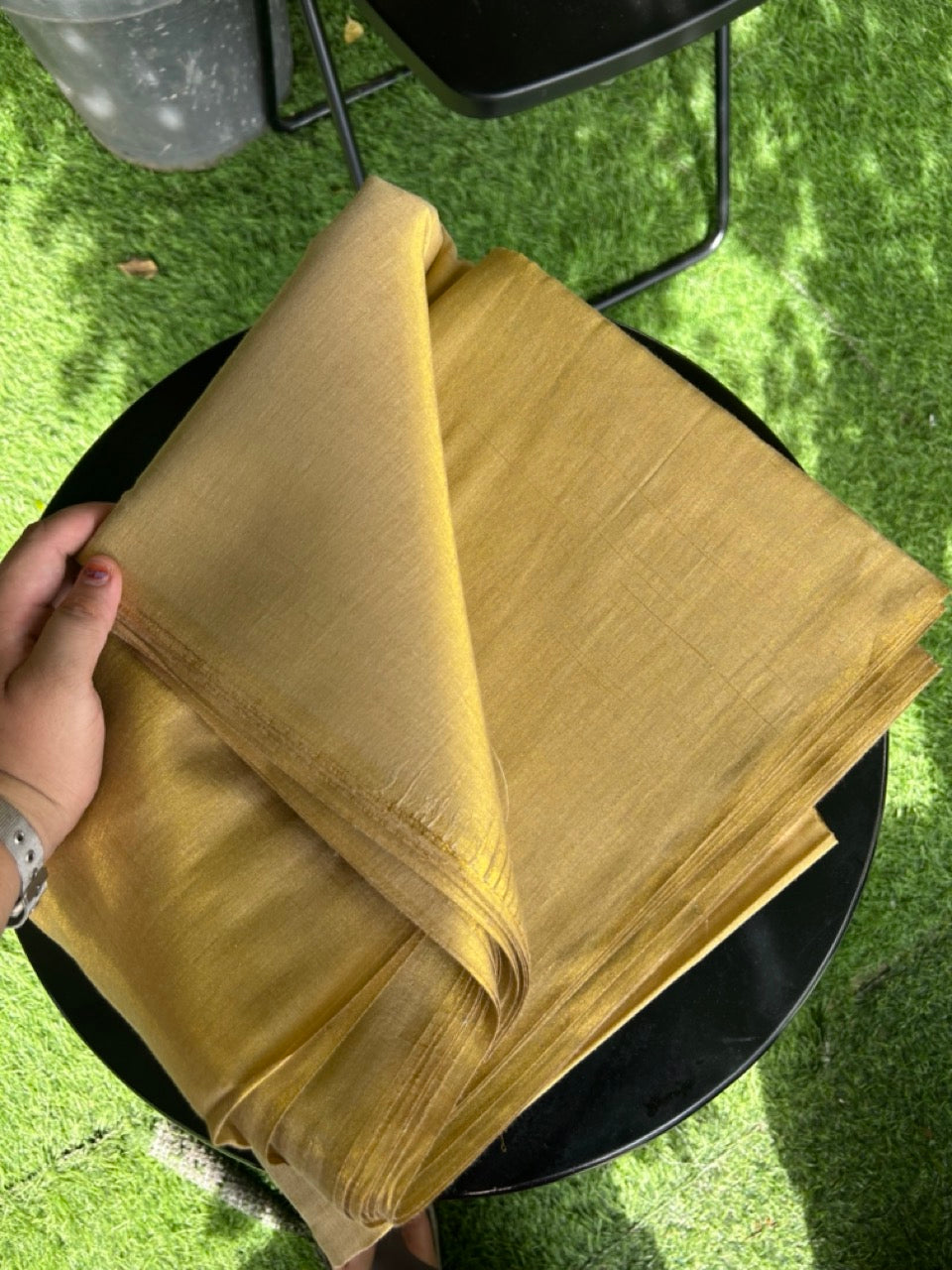 Shirt Material Kaitharikada -  Tissue Cotton (72x80) - Dark Kasav Tissue Shirt Material - 2.5x1.10(m) (₹ 259 Per meter) Cut Piece - 2 KK7010 GAN