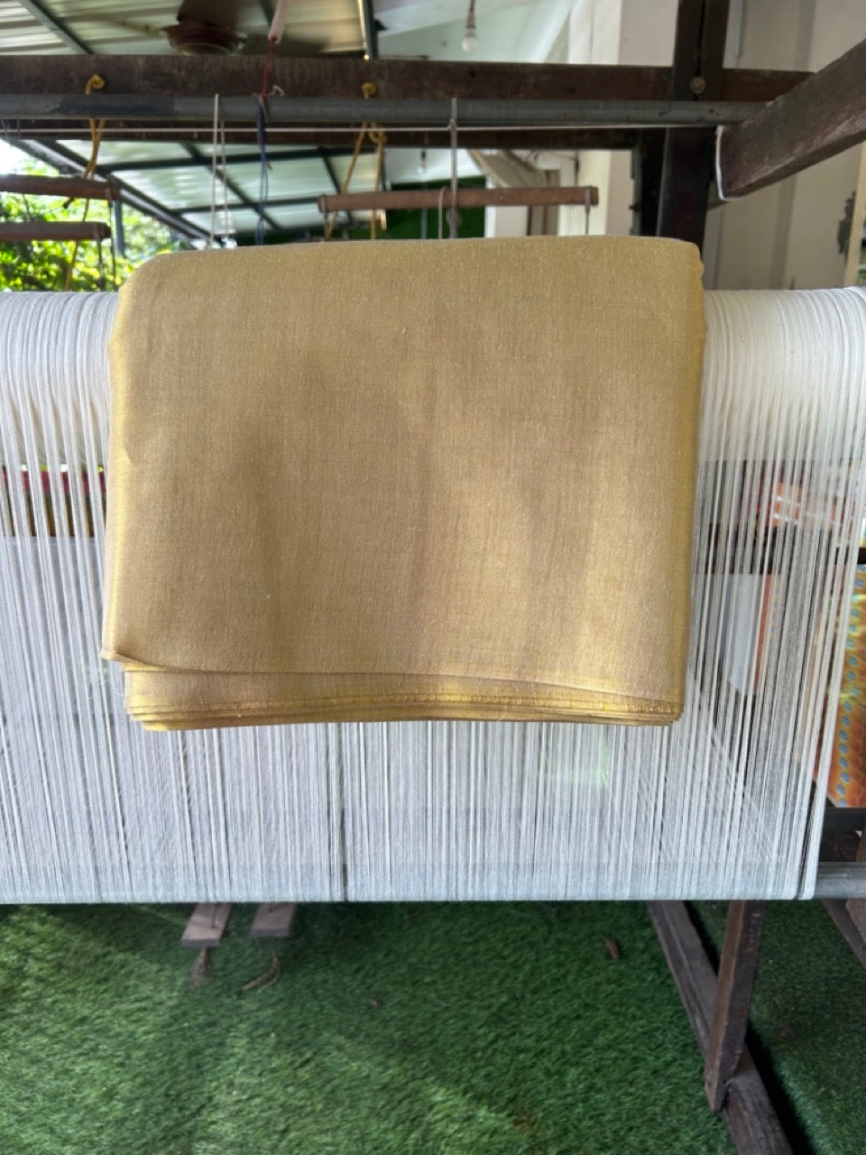 Shirt Material Kaitharikada -  Tissue Cotton (72x80) - Dark Kasav Tissue Shirt Material - 2.5x1.10(m) (₹ 259 Per meter) Cut Piece - 2 KK7010 GAN