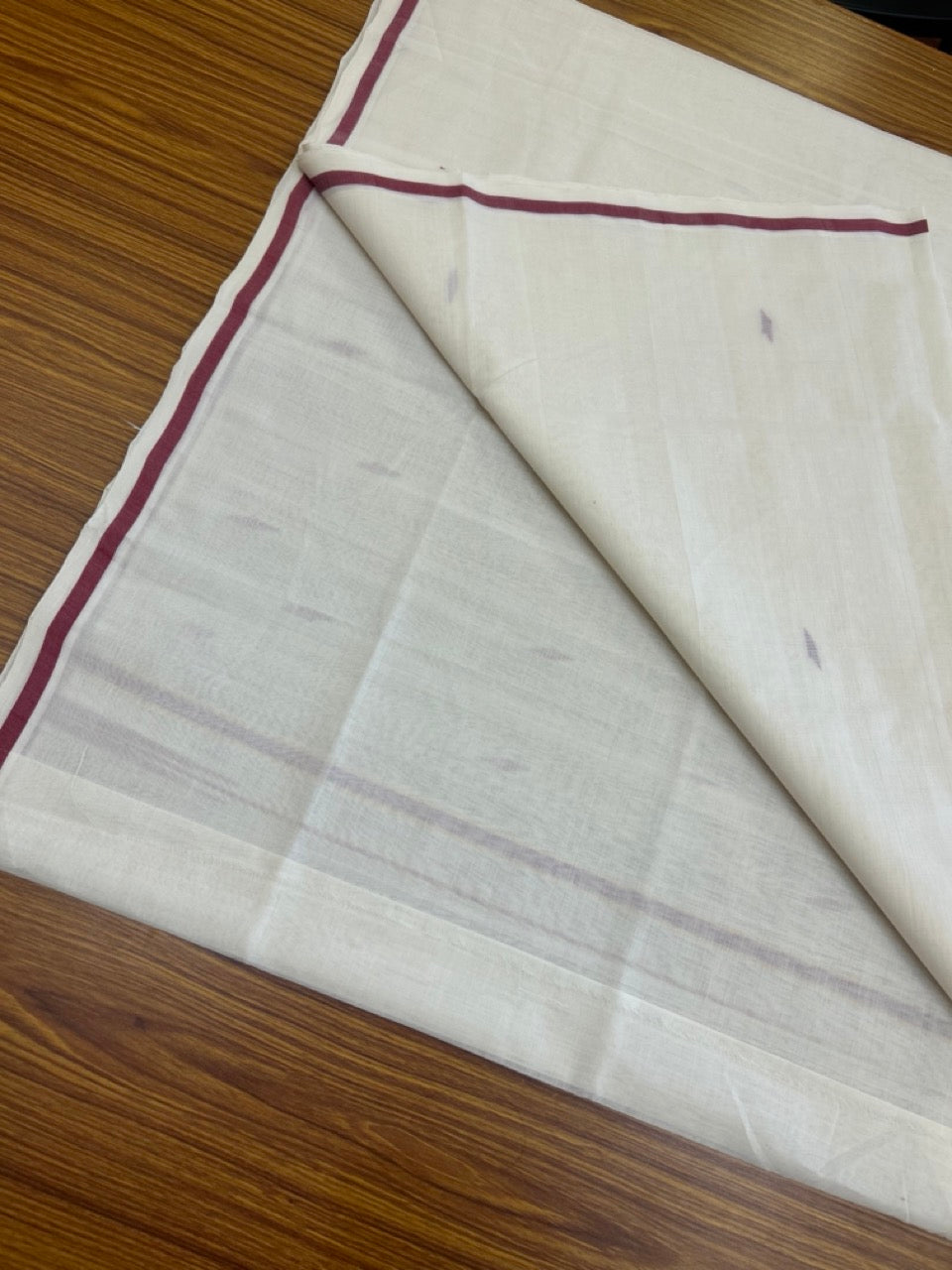 25% Discount KaithariKada Handloom Unakkupaav Balaramapuram Kerala Saree for Women- 100% PURE COTTON - Puliyilakkara Gold Kasav & Maroon Red Chutty KARA - 4 KK7154 UDA