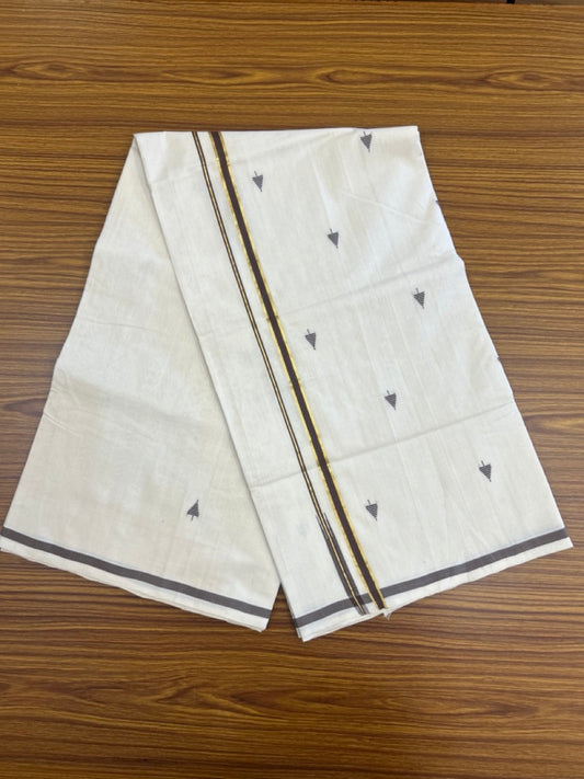 25% Discount KaithariKada Handloom Unakkupaav Balaramapuram Kerala Saree for Women- 100% PURE COTTON - Puliyilakkara Gold Kasav & Brown Chutty KARA - 6 KK7154 UDA