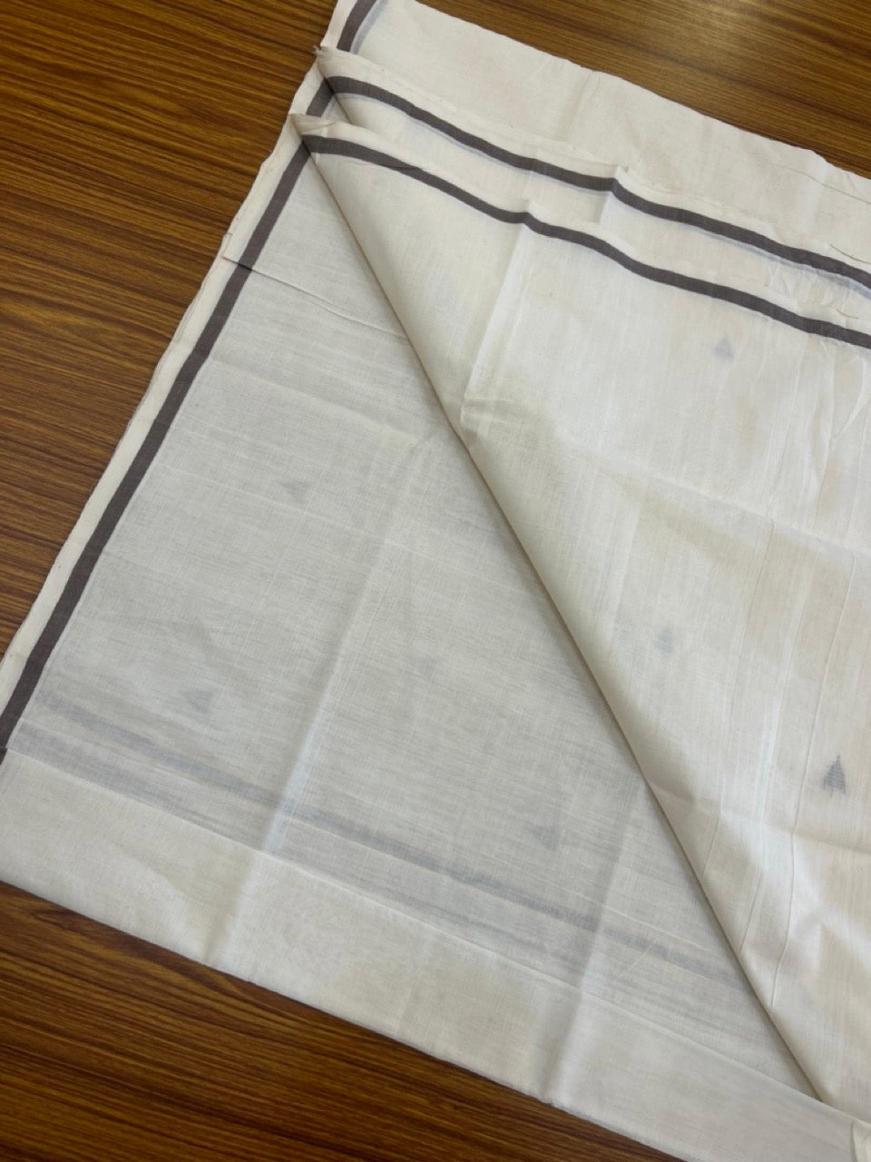 25% Discount KaithariKada Handloom Unakkupaav Balaramapuram Kerala Saree for Women- 100% PURE COTTON - Puliyilakkara Gold Kasav & Brown Chutty KARA - 6 KK7154 UDA