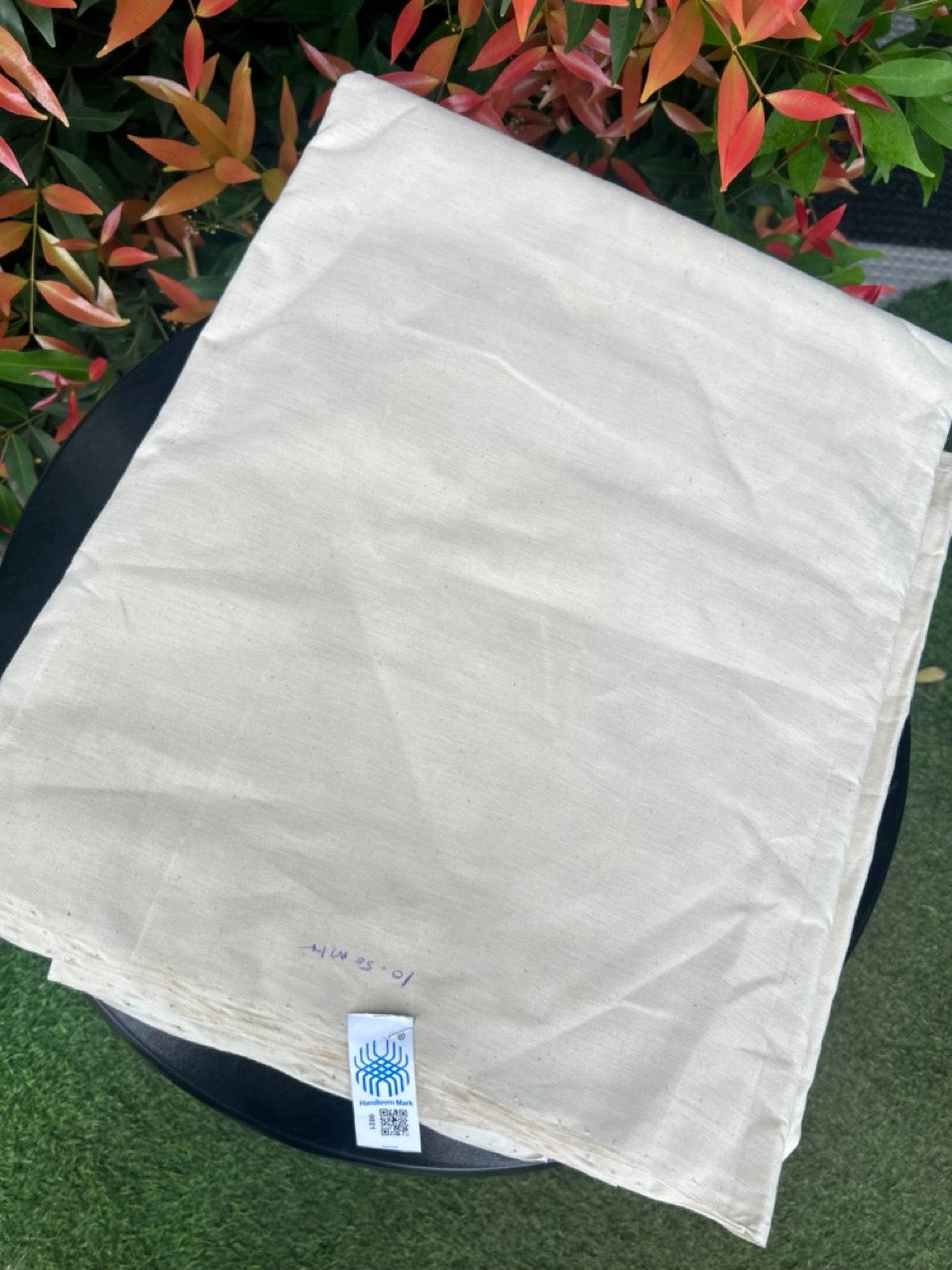 Handloom Khadi Government Hallmarked Original Kerala Cotton Material - Kaitharikada Exclusive Product - Off white Shirt Material 2.5x1.27(m) (₹ 599 per meter) - 7008ELA