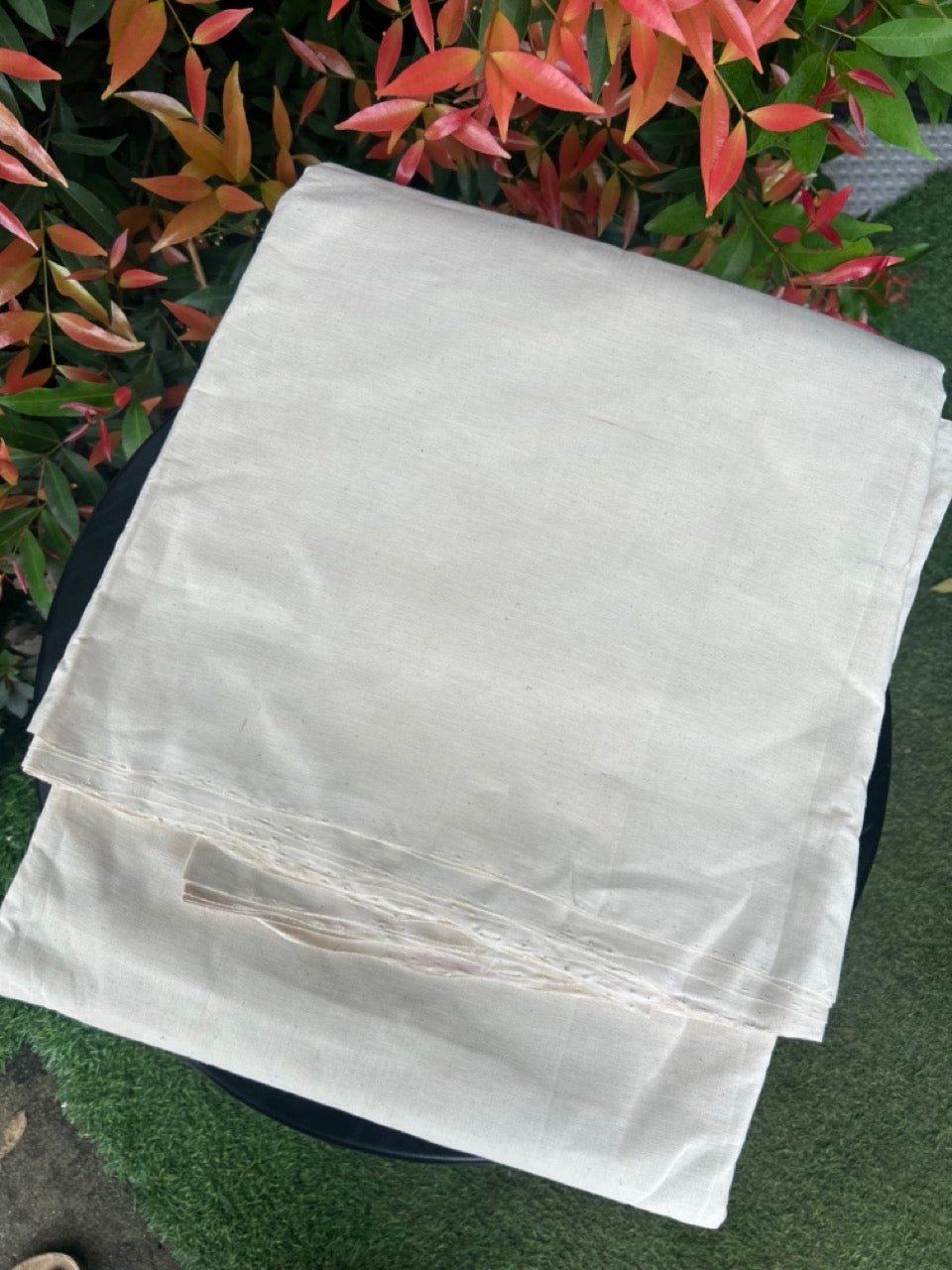 Handloom Khadi Government Hallmarked Original Kerala Cotton Material - Kaitharikada Exclusive Product - Off white Shirt Material 2.5x1.27(m) (₹ 599 per meter) - 7008ELA
