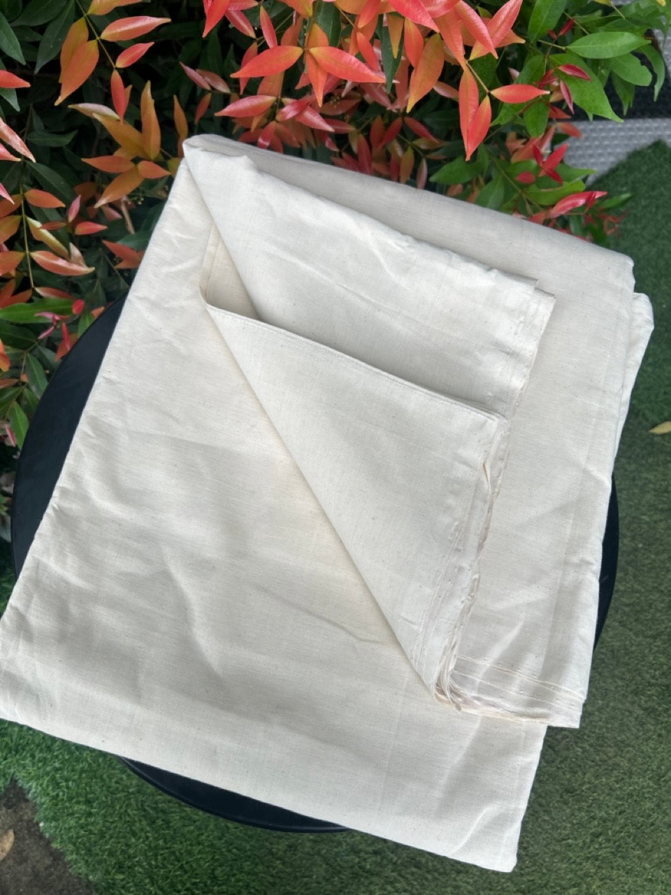 Handloom Khadi Government Hallmarked Original Kerala Cotton Material - Kaitharikada Exclusive Product - Off white Shirt Material 2.5x1.27(m) (₹ 599 per meter) - 7008ELA