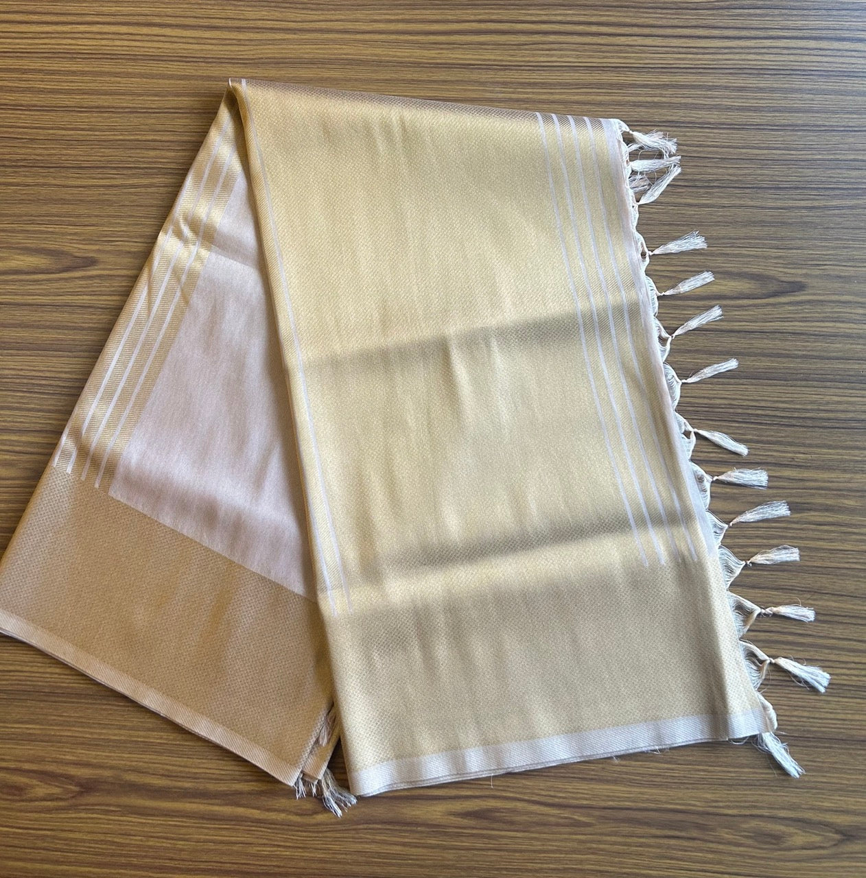 Kaitharikada Traditional Kerala Saree - Kasav Tissue - 14 inch Kasavu Kara - 2KK1000KAN