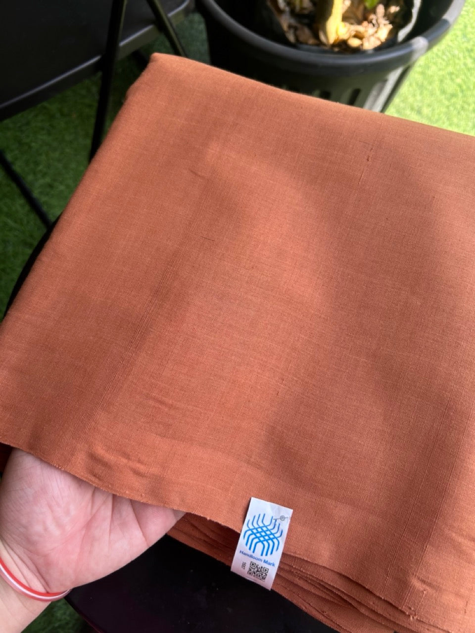 Kaitharikada Exclusive HANDLOOM Product - KAVI PURE Cotton Shirt Material 2.5x1.28(m) (₹ 698 per meter) - 1KK7007ELA