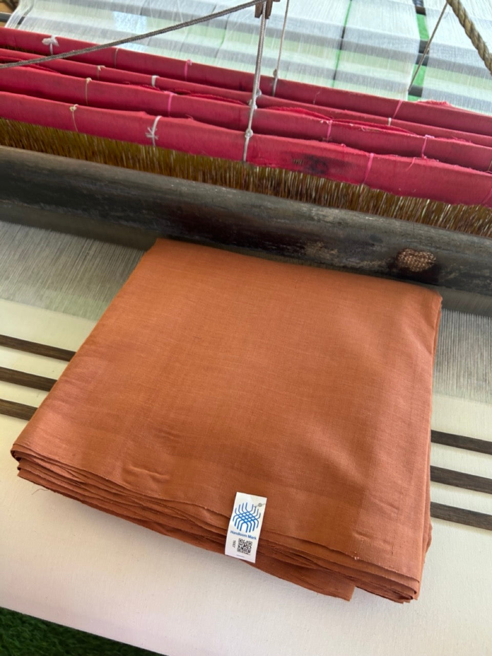 Kaitharikada Exclusive HANDLOOM Product - KAVI PURE Cotton Shirt Material 2.5x1.28(m) (₹ 698 per meter) - 1KK7007ELA
