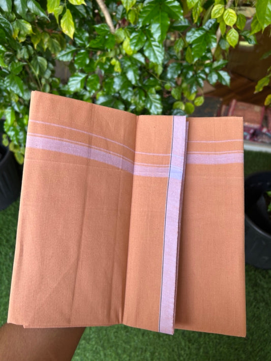 10% Discount!!! Kaitharikada Pure Cotton - Single Kaily / Lungi - 0.5 inch White Kara with Kavi colour body (2 meter / 4 muzham) - 9KK8024 GAN