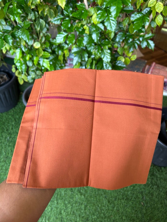 16% Discount!!! Kaitharikada Pure Cotton - Single Kaily / Lungi - 0.5 cm Maroon Kara with Kavi colour body  (2 meter / 4 muzham) - 5KK8024 GAN