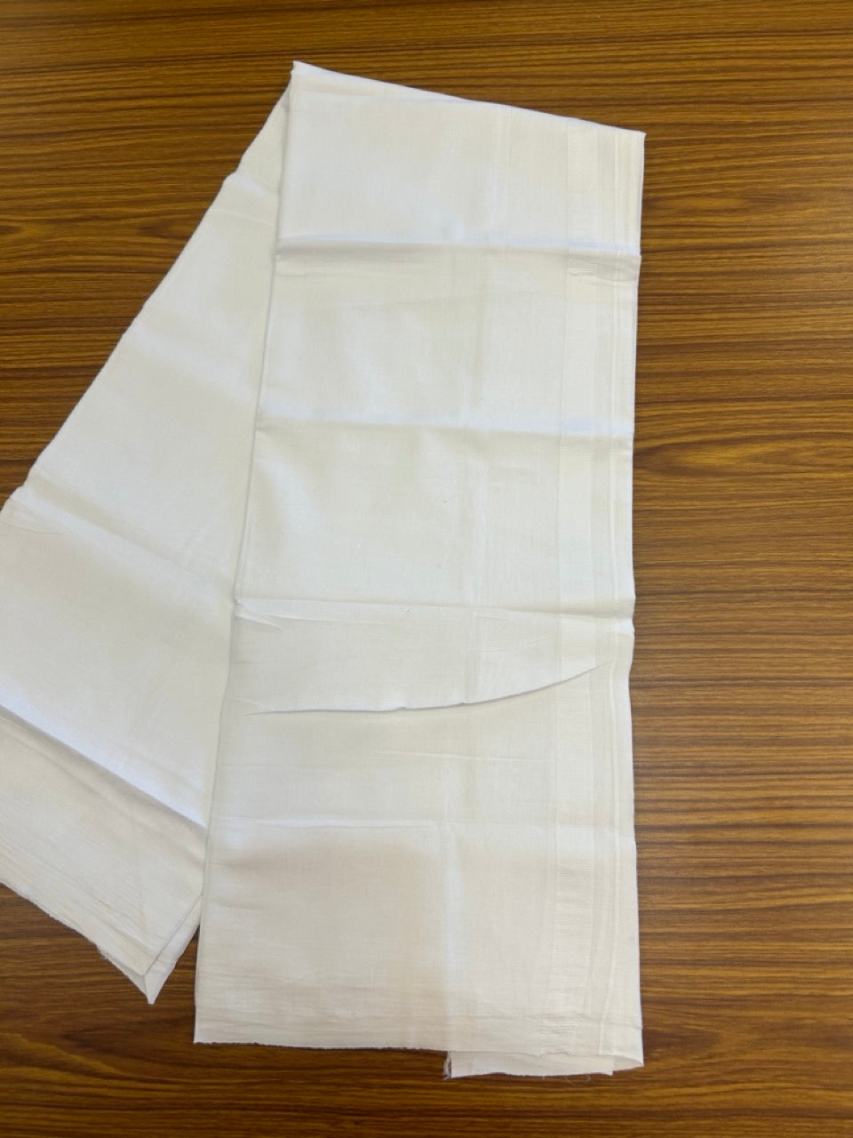 10% Discount!! KaithariKada Balaramapuram 100% Pure Cotton Double pure white - Mundu/Dhoti - 72X72 - 0.75 inch White Kara 3.60 mtr (8 Muzham) - 16 KK5298 SKM