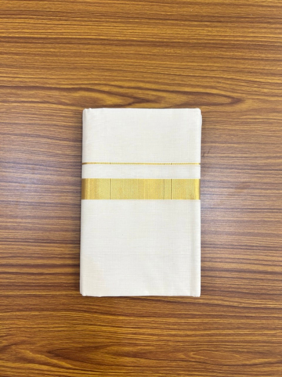 25% Discount!! KaithariKada Handloom Millpaav Balaramapuram - 100% PURE Cotton OFF WHITE  (Unbleached) Neriyath - 80x90 - 1 Inch Kasavu Kara - 87 KK5234 RAM