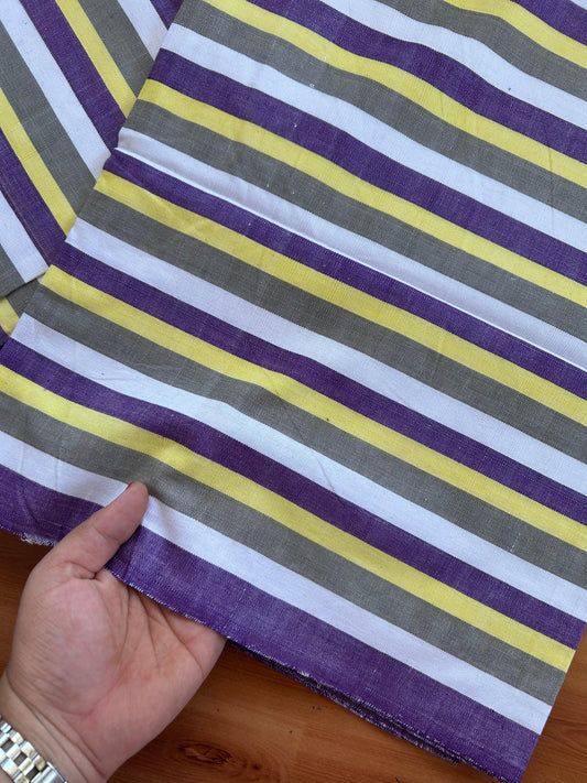 Handloom Bedsheet -  Pure Cotton - 10% Discount !! Kaitharikada - Multi Colour Striped Body - 1 KK10000 KAL