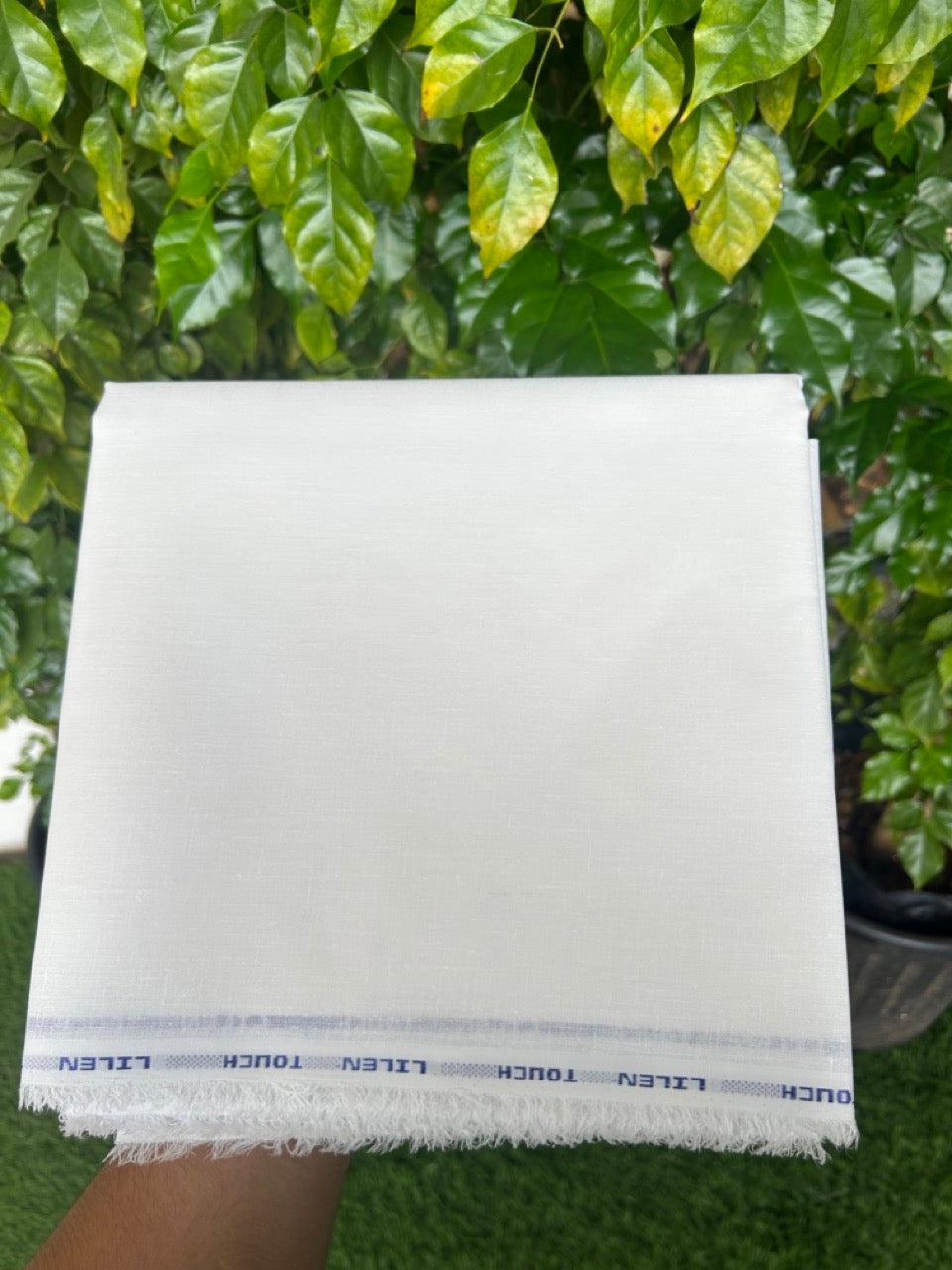 NEW! Kaitharikada - OFF White LINEN TOUCH (cotton) Shirt Material  - 200x150(cm) (₹ 300 per meter) - 3KK7006MKS