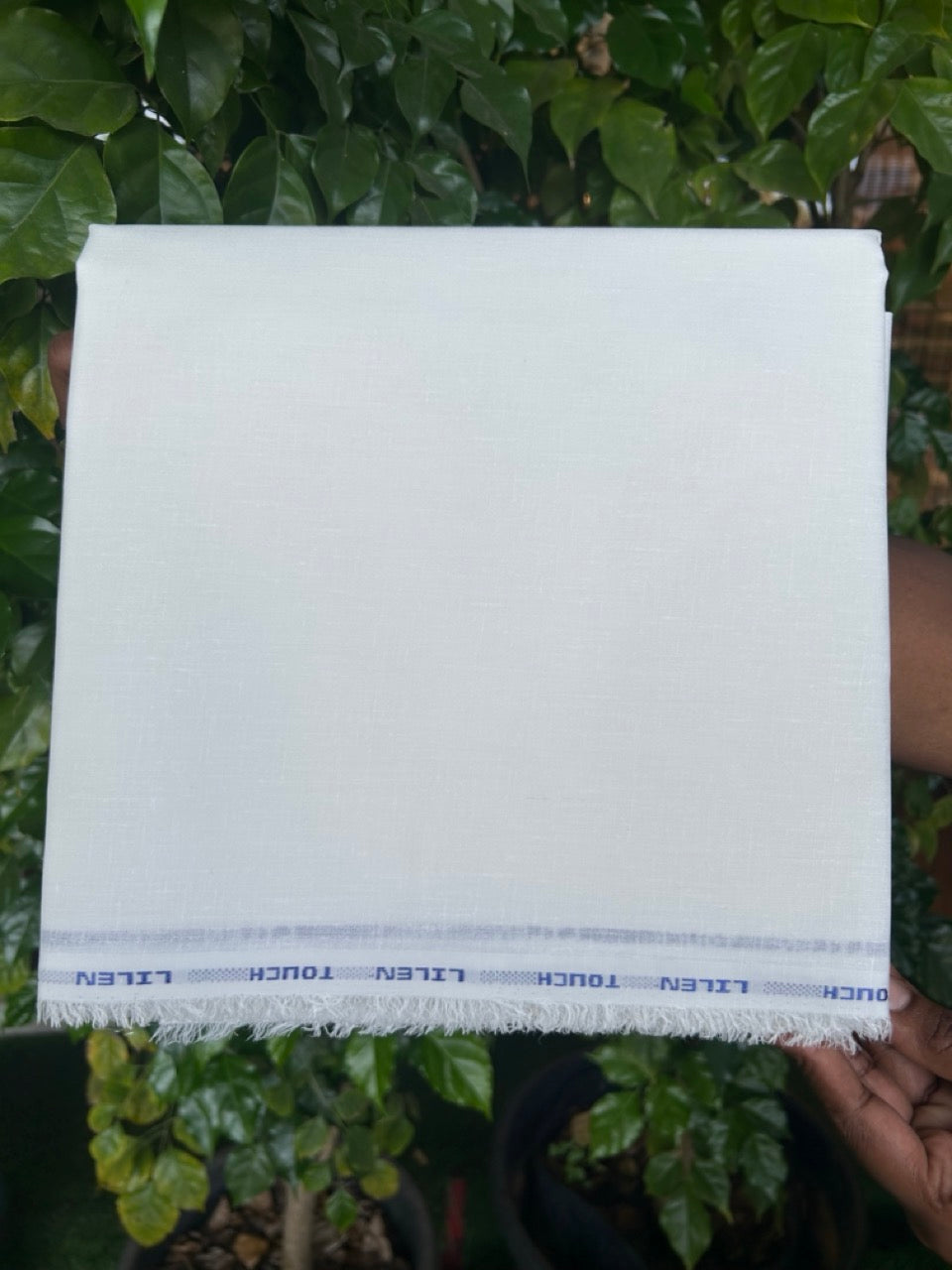 NEW! Kaitharikada - OFF White LINEN TOUCH (cotton) Shirt Material  - 200x150(cm) (₹ 300 per meter) - 3KK7006MKS