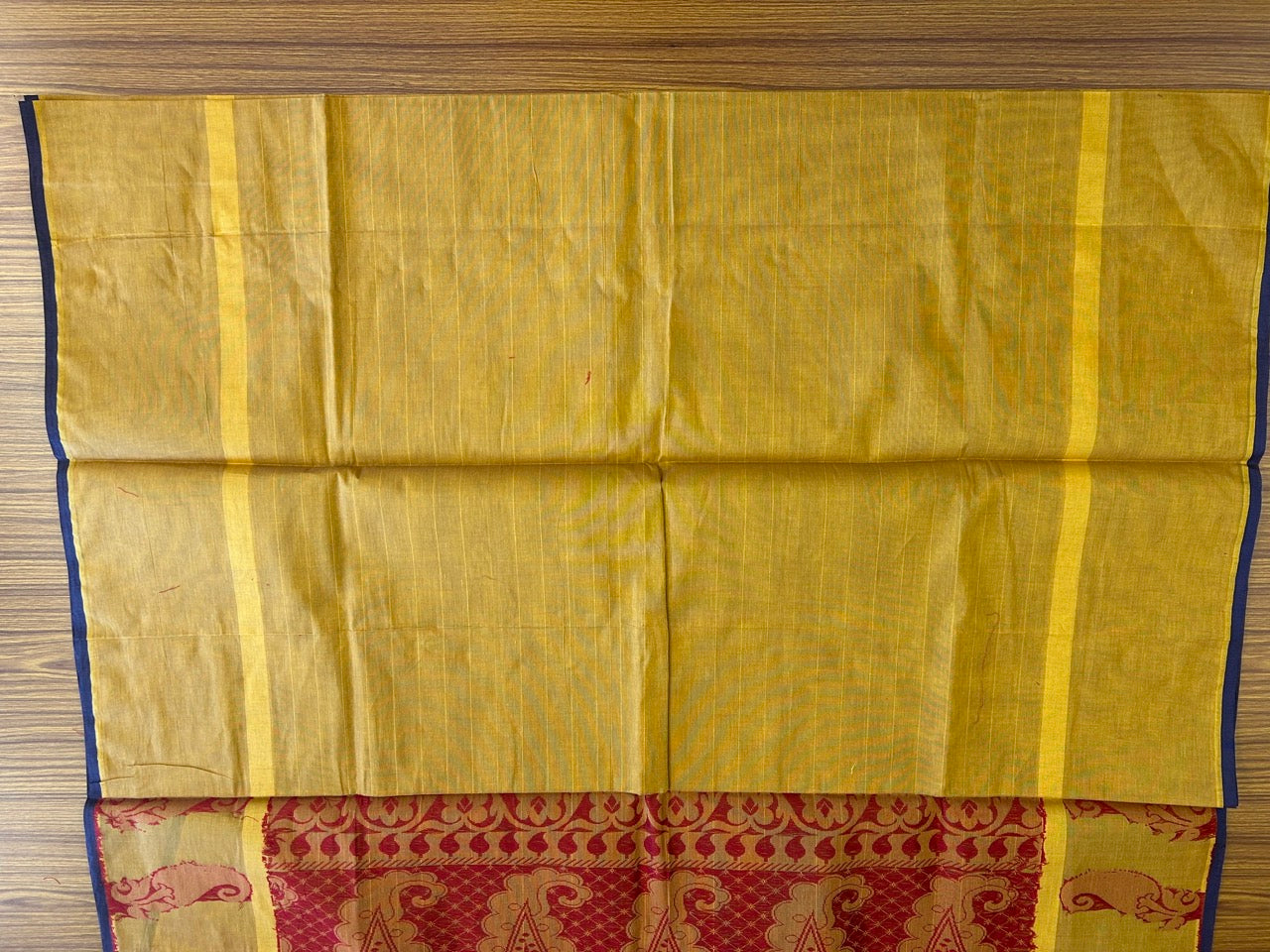 KaithariKada - Balaramapuram Cotton Saree - Orange Yellow with Red & Violet - Mango Design - 6KK1006KK