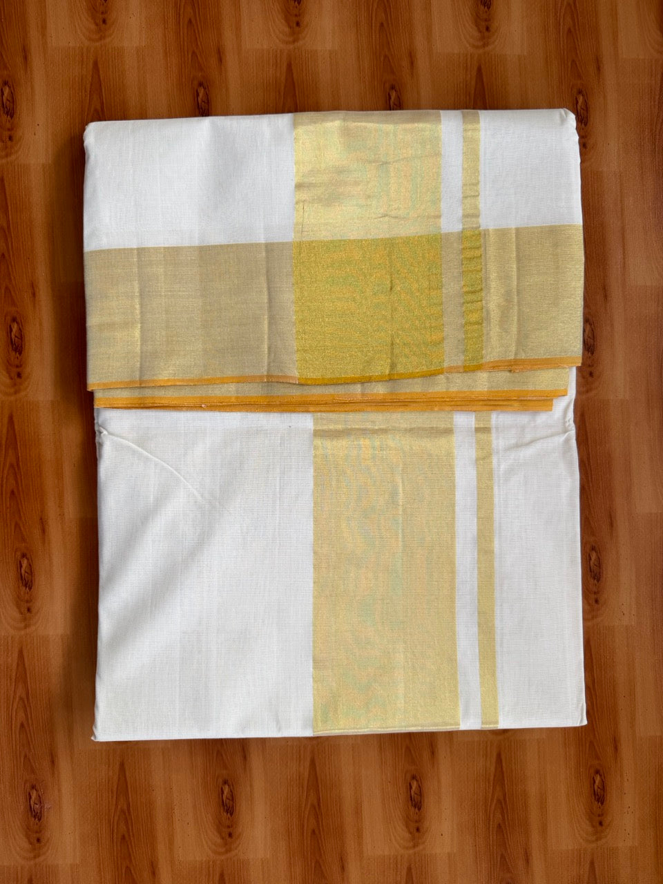 25% Discount KaithariKada Handloom Unakkupaav Balaramapuram Kerala Saree for Women - 100% Pure Cotton - 4 inch Gold Kasav Kara - 1 KK7002 ABH