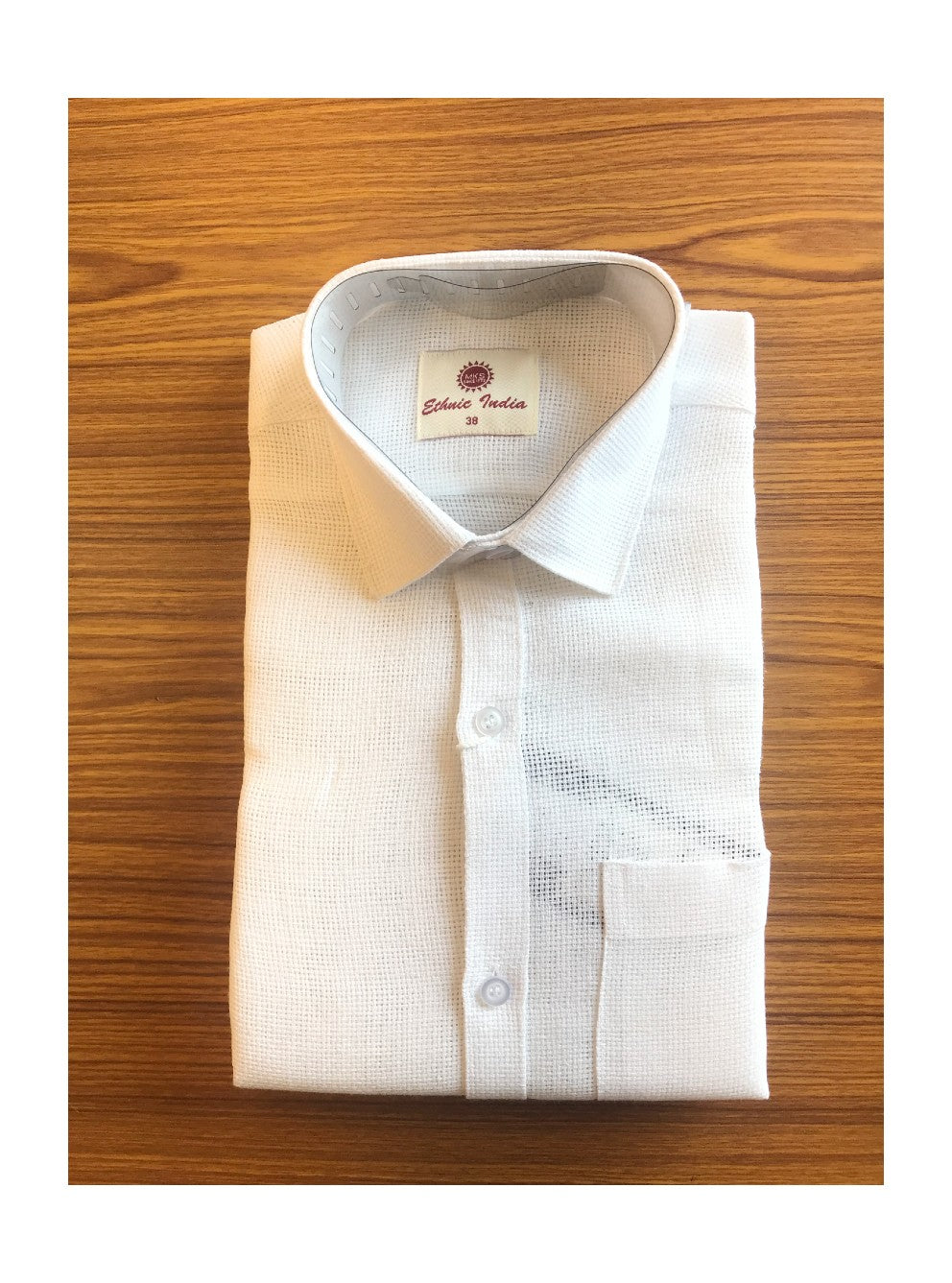 Kaitharikada- JUTE & COTTON  WHITE . ETHINIC INDIA  FULL Sleeve-6.