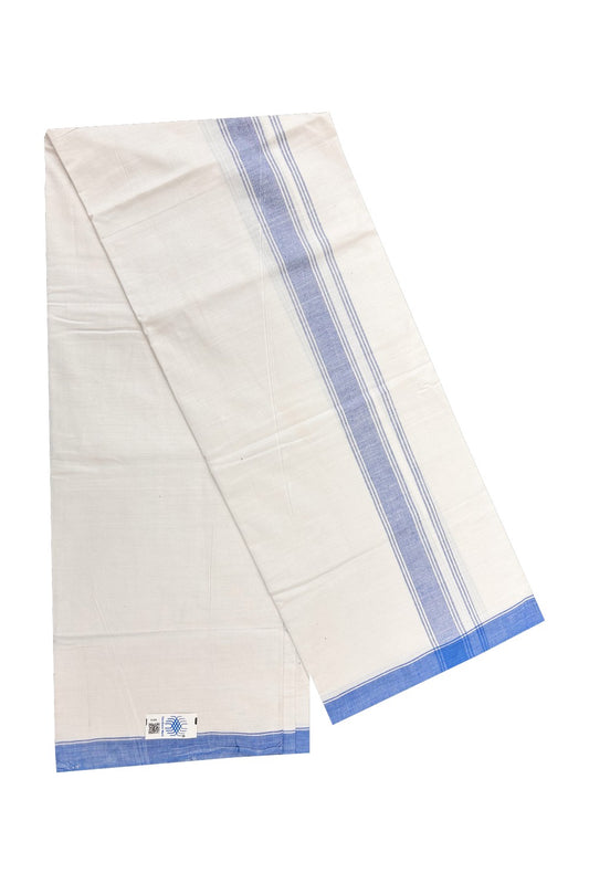 21% Discount! Ultimate HANDLOOM-Kaitharikada Kalamachal-Government Sealed & HALLMARKED-100% PURE COTTON! Pure WHITE SINGLE Mundu / Dhoti.