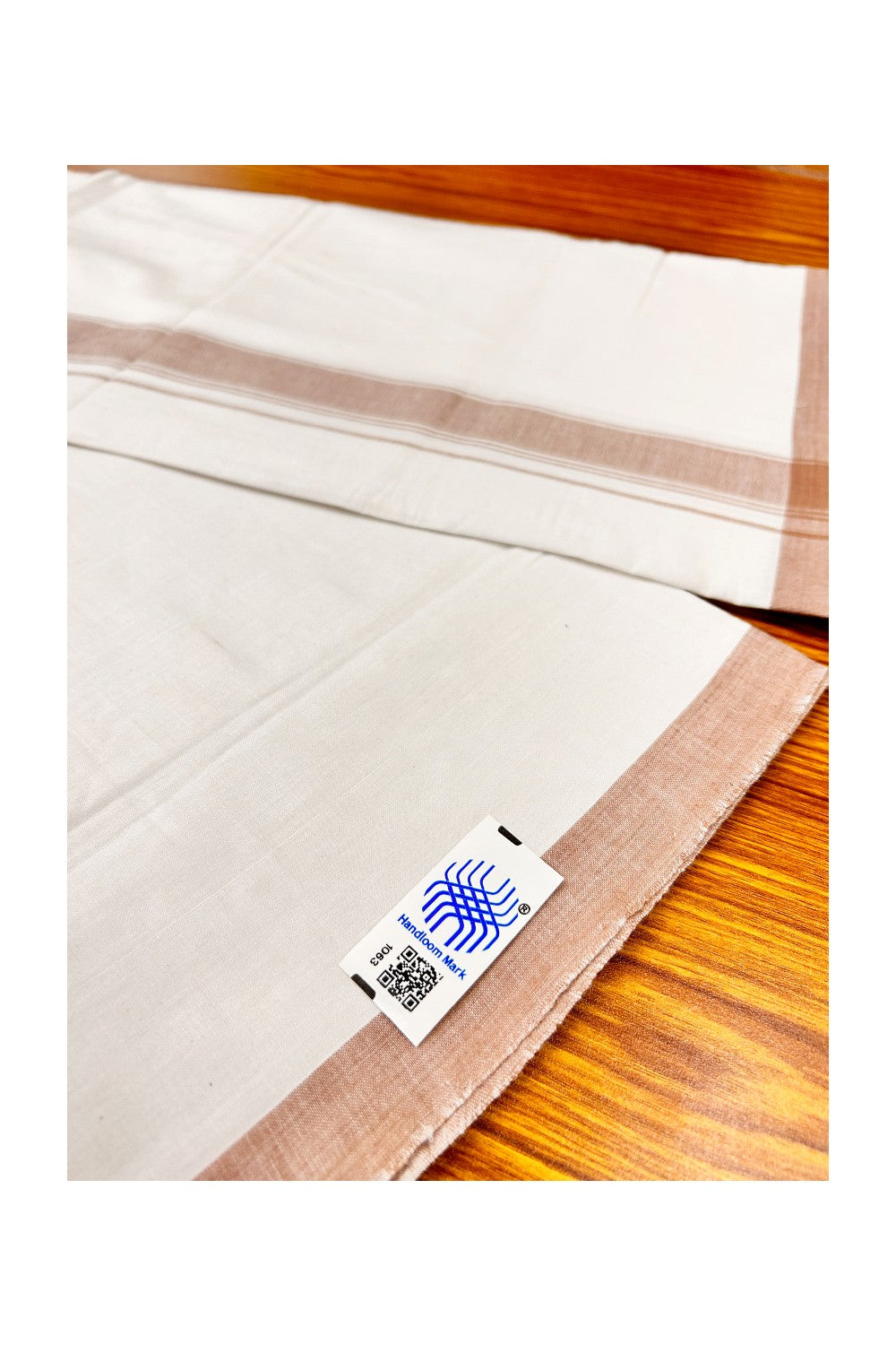 Ultimate HANDLOOM-Kaitharikada Kalamachal-Government Sealed & HALLMARKED-100% PURE COTTON! Pure WHITE SINGLE Mundu / Dhoti (2 meter / 4 muzham).