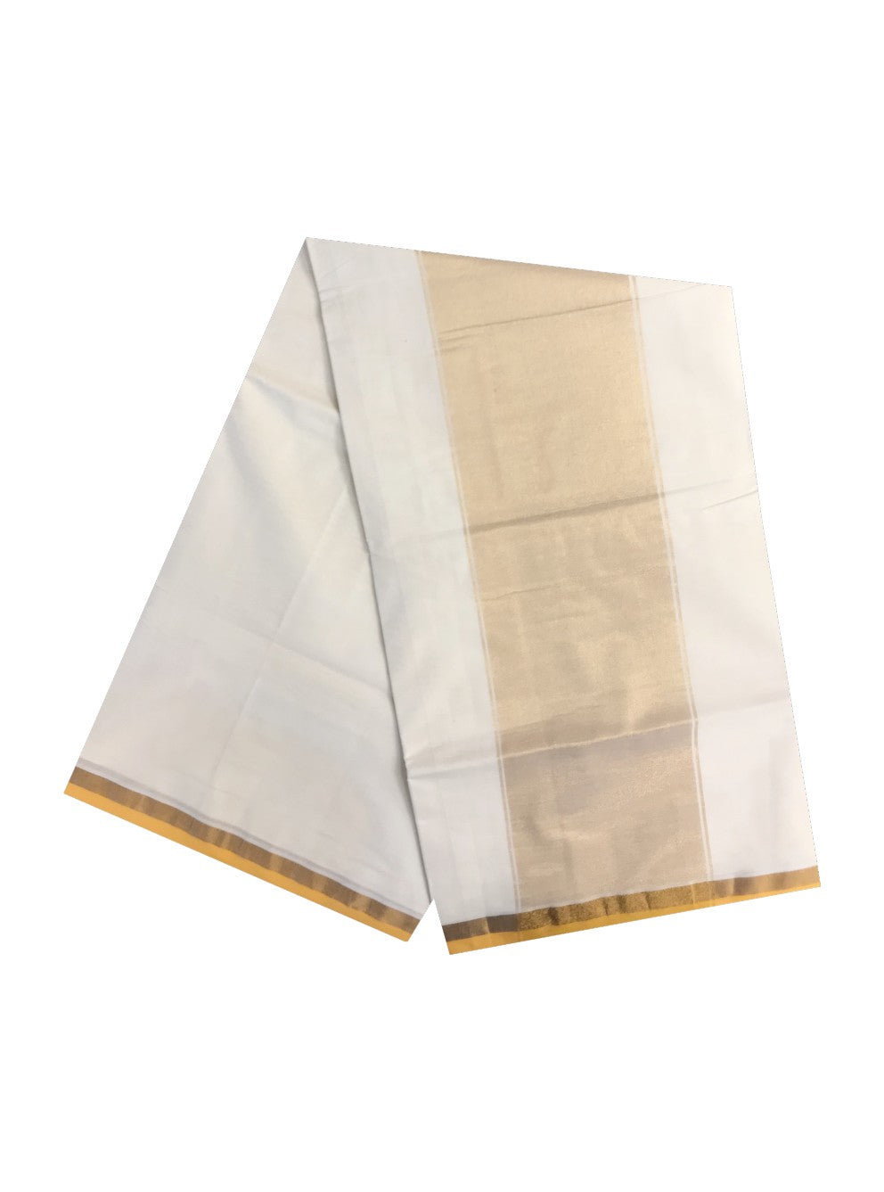 20% Discount Kaitharikada 100% Cotton Kerala Saree with YELLOW & KASAVU in pallu and Border.- 3