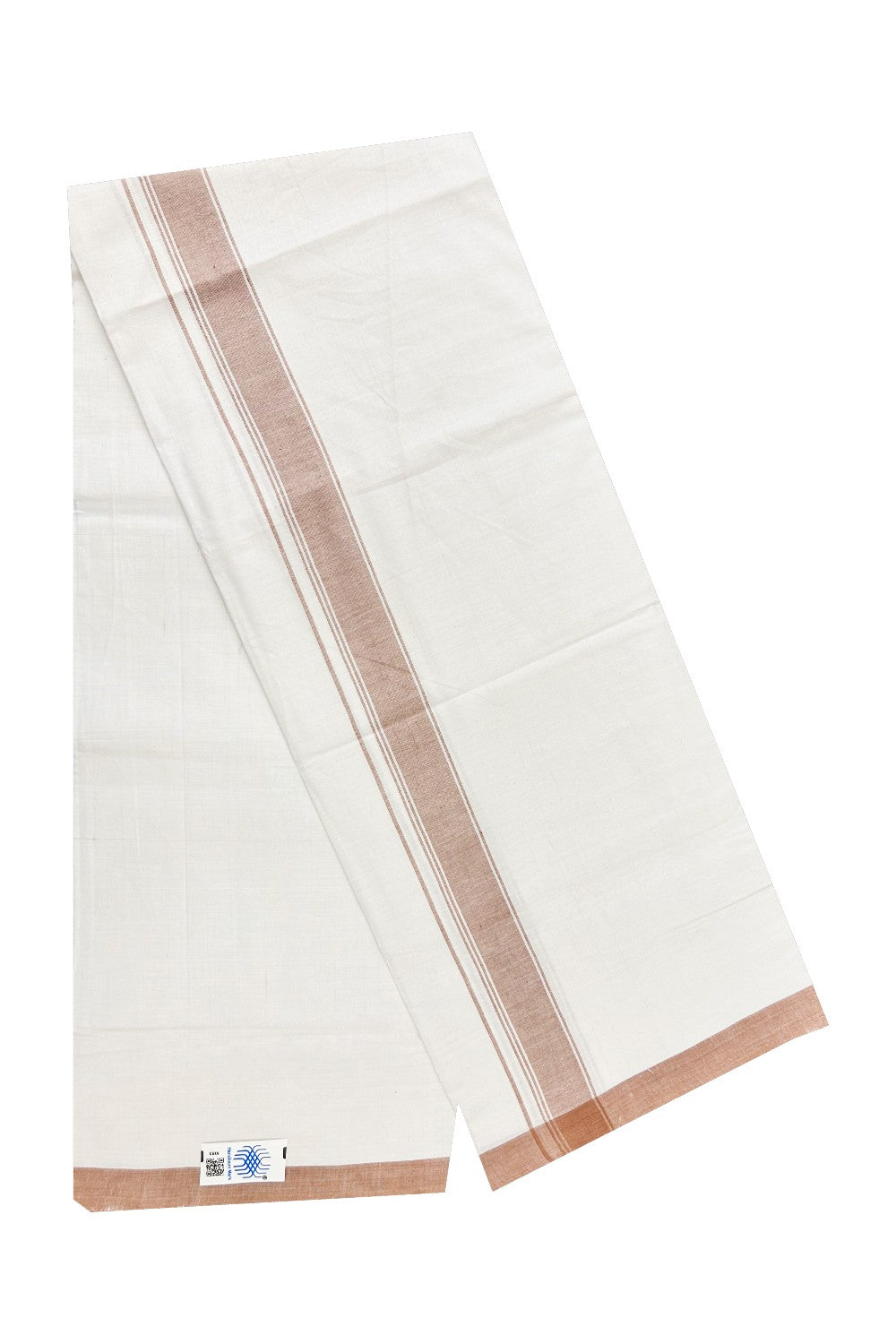 Ultimate HANDLOOM-Kaitharikada Kalamachal-Government Sealed & HALLMARKED-100% PURE COTTON! Pure WHITE SINGLE Mundu / Dhoti (2 meter / 4 muzham).