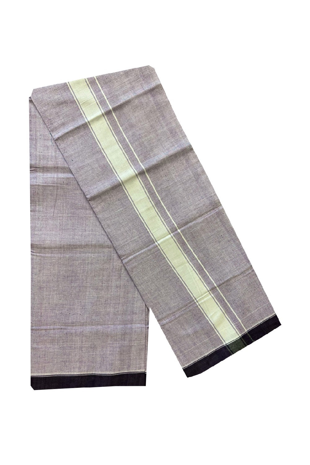 10% Discount!! KaithariKada Kalamachal 100% Cotton Lungi/Kaily-   Pale Violet & 2. inch white kara-39